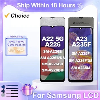 100% Test Za Samsung Galaxy A22 5G Zaslon SM-A226B LCD Zaslon na Dotik, Računalnike Za A23 4G A235 LCD A235F/DS Zaslona Zamenjava