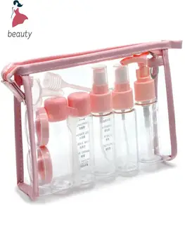 11Pcs Prenosni Potovanja Kozmetika Sub-Polnjenje PET Spray Losjon, Krema za ponovno napolniti Steklenico Prazno Tekočine Posode plastične posode