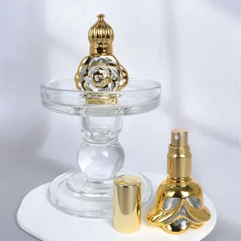 15ml Stekla Roll na Steklenico Mini Eterično Olje, Posodo Prenosni Mešanje Stekleničke Parfuma Zlato Prazno Roll-On Steklenice
