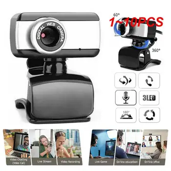 1~10PCS 480P Webcam Spletna kamera Z Zoom Mic USB 2.0 Spletna Kamera+Mikrofon, CMOS-Senzor Driverless Webcam Za Namizni/Prenosni računalnik/PC/