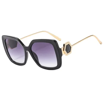2024 Modna sončna Očala Moški Ženske Luksuzne blagovne Znamke Design Heksagonalna Gemstone sončna Očala Ženske Odtenki Očala UV400 Gafas De Sol