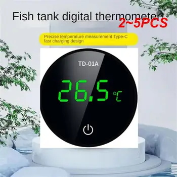 2~5PCS Elektronski Termometer Brezžično Merjenje Temperature Velik Zaslon Fish Tank Termometer