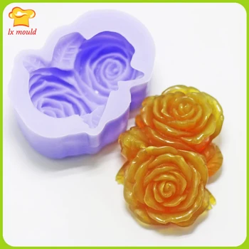 3D Rose Silikonsko Plesni Flower Torta Pokrivalo Čokoladni Bonboni, Pecilni Plesni Milo Vosek Aromo Ročno DIY Aromaterapija Mavca Milo Vosek