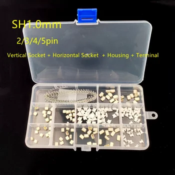 440pcs SH1.0 2P 3P 4P 5P 1,0 mm Igrišču Priključek SMT Vertikalni Tip /SMD Vodoravni Tip Vtičnice+Stanovanje+Terminali Izbor Kit