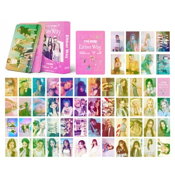 55Pcs/Set Kpop Vroča Idol IVE EitherWay Visoke Kakovosti Lomo Kartice Dekoracijo Zbirka Razglednic Yujin Gaeul Wonyoung LIZ Leeseo Rei