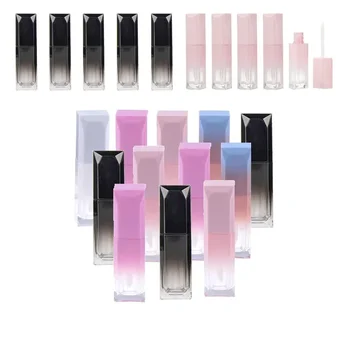5Pcs 5g Gradient Barve Lip Gloss Cevi Steklenice lahko ponovno polnijo Balzam za Ustnice Posode Prenosna Steklenica Za DIY Kozmetični Šminka Vzorec