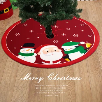 60/90 cm Božično Drevo Krilo Santa Claus Snežaka Red Xmas Tree Stopala Kritje Krilo Noel Vesel Božič Drevo Preprogo Znanja Mat Dekor