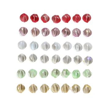 7 * 8 mm multicolor steklena buča biseri biseri DIY ročno izdelan nakit uhani zapestnica dodatki materiali 10pcs