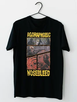 Agoraphobic krvavitev iz nosu Ameriški Grindcore Band Dark Comic T-Shirt M-2XL