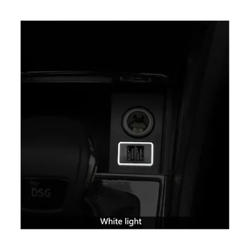 Avto Dvojni Polnilnik USB GT Hitro Polnjenje za Skoda Kodiaq 2017-2020 Adapter za Cigaretni Vžigalnik Gori s Svetlobo Bele