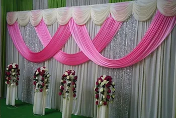 beli led svilena poroka ozadje dogodka stranka zavesa zavesa za svate, dekoracijo doma ozadju 10 m*20 ft