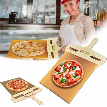 Drsna Pizza Olupimo - Pala Pizza Scorrevole, Pizza Olupimo, Ki Prenese Pizza Popolnoma, Non-Stick Pizza Olupimo Enostaven Za Uporabo