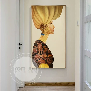 Egipčanski slog Seksi dama Platna Slike Abstrac Poster Tiskanje Sodobne Zlato Lepoto Slika Wall Art Za Hotel Hodnika dnevne Sobe