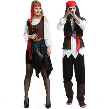 Halloween cosplay kostum nastavite moški ženske Nori Klobučar Modno Obleko Gor Piratska Stranka Obleko Alice V Čudežni deželi Kokoši Kostum