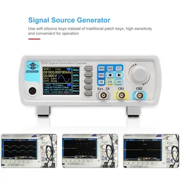 JDS6600 Signal Generator funkcijski generator Barvni Zaslon Digitalni Nadzor Dual-Channel DDS Samovoljno Sine Valovno Utrip Signal
