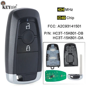KEYECU 434MHz ID49 FCC ID: A2C93141501 HC3T-15K601-DB HC3T-15K601-DA Smart Remote Key Fob za Ford Mondeo Explorer 2017-2020