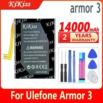 KiKiss 14000mAh Baterija za Ulefone Oklep 3 Armor3 3T 5.7