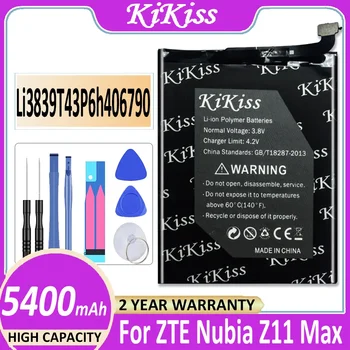 KiKiss 5400mAh Li3839T43P6h406790 Baterija Za ZTE Nubia Z11 Max Z11Max NX523 NX523J Telefon Zamenjava Baterij