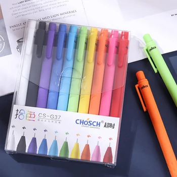 Komplet 10 Kosov Zložljive Nemoteno Pisanje Quick Dry 0,5 mm Barva Črnila Gel Pero, ki je Primerna Za Šolo In Pisarno