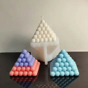 Mehurček Žogo Sveča Piramida Silikonsko Plesni Mehurček Piramida rubikova Kocka Sveča Silikonsko Plesni Milo Torta Čokolada Silikonski Kalup