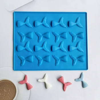 Mini Sirena Rep Čokolada Silikonski Kalup DIY Cupcake Peko Pribor Fondat Puding Plesni Torta Dekoraterstvo Peko Orodja