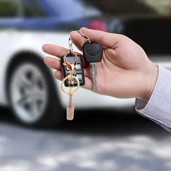 Moda Nosorogovo Rojstni dan Darila Izboljšanja Ustvarjalne DIY Dodatki Modni Keychain Ključnih Verige Obroči Kristalno Bling Keychain