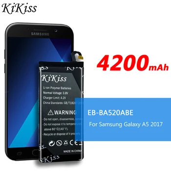 Nadomestna Baterija EB-BA520ABE za Samsung GALAXY A5 2017 A520 SM-A520F 2017 Edition A520F Baterijo Telefona, 4200mAh