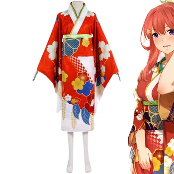 Nakano Itsuki Cosplay Kimono Je Quintessential Quintuplets Kostume Lahko Kimono Kimono Obleke, Ki Jih Nosijo Ženske
