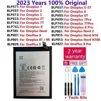 Original Baterija Za Oneplus 1+ Za OnePlus 1 2 3 1+3 En Plus Nord 2 N10 X 3 3T 5 5T 6 6T 7 8 7T 8T 9 9R Pro Plus Baterije