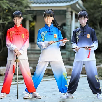 Otrok Kungfu Enotno Tradicionalna Kitajska Obleka Wushu Kostum Wing Chun Tai Chi Folk Borilne veščine, Učinkovitost bo Ustrezala Set