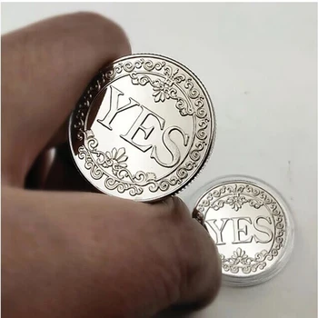 Premer 25 mm Dvostranski DA Kovanec, Da Sklep Spominsko Značko Plating Zbiranje Zbiranje Kovancev Čar