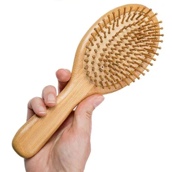 Premium Lesene Bambusa Lase Krtačo Izboljša Rast Las Lesa hairbrush Preprečiti izpadanje Las, Glavnik Bambusa Glavnik Zob