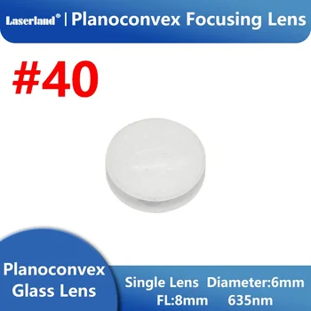 Prevlečeni Ostrina Leče Premera 6 mm, Goriščno razdaljo 8 mm Planoconvex, ki se Osredotočajo Stekla za Laser, 635nm Optični Elementi