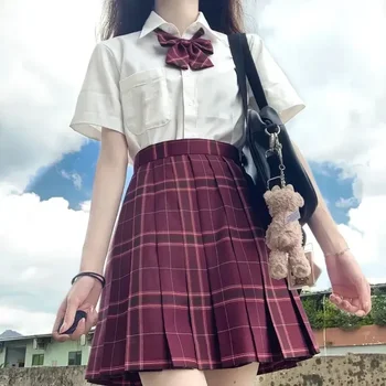 Sailor Dekle, Seifuku School Študent Oblačila Naguban Kariran Japonski Nastavite 2022 Bo Ustrezala Enotna