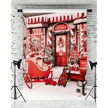 SHENGYONGBAO Božični Dan Dekoracijo Fotografija Kulise Candy Store Srečno Novo Leto Creath Studio Ozadju Rekviziti JD-30