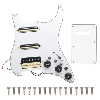 SSH-Coil Delitev Električna Kitara Pickguard 2 Mini Humbucker + 1Humbucke+Tišina Stikalo Naložen Prewired Scratchplate A