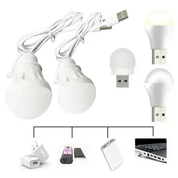 USB Prenosni LED Žarnice LED Žarnica 5V 3W Knjiga Luči Varčevanja z Energijo Sili za Svetilke Kampiranje na Prostem Svetlobe v Zaprtih prostorih Branje Žarnice