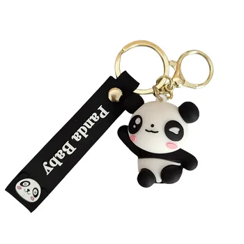Ustvarjalno Novo Zabavno in Srčkan Panda Risanka Avto Keychain Nekaj Majhno Darilo Nahrbtnik Dekoracijo Srčkan Keychain