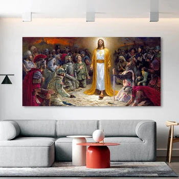 Verske Platno Umetnosti Jezus Plakatov in Fotografij Minimalističen Doma Dekor Krščansko Duhovno Steno Umetnosti Slikarstva Sliko za dnevno Sobo