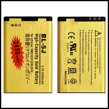 Visoka Zmogljivost Zlato Nadomestna BL-5J Baterija Za Nokia Lumia 520 530 525 5230 5232 5233 5228 X6 C3 Baterije BL5J BL 5J