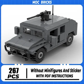 Vojne Serija Moc gradniki HMMWV M1025 Model Tehnične Opeke DIY Zbor Vojaških Vozil Igrača Za Darilo
