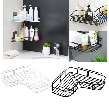 Črna in bela kopalnica punch-brezplačno kotu shranjevanje rack kotu trikotnika shranjevanje rack kopalnica dobave